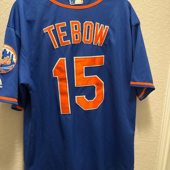 Majestic Stitched Mets Tebow Baseball Jersey size XL - Picture 6 of 7